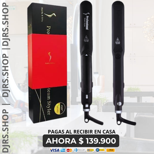 🔥💇‍♀️ Plancha Steam Styler Profesional - ¡Cabello Perfecto al Instante! 🌟