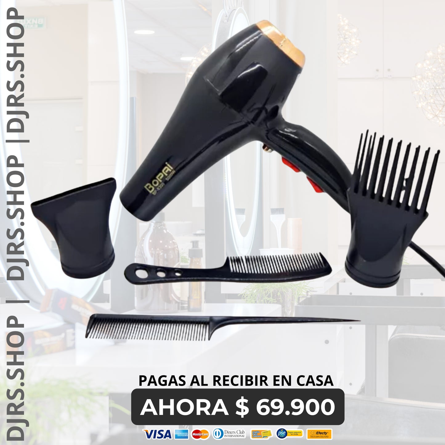 🔥 Secador de Cabello Bopai 8300 - Potencia y Estilo en Tus Manos 💨✨