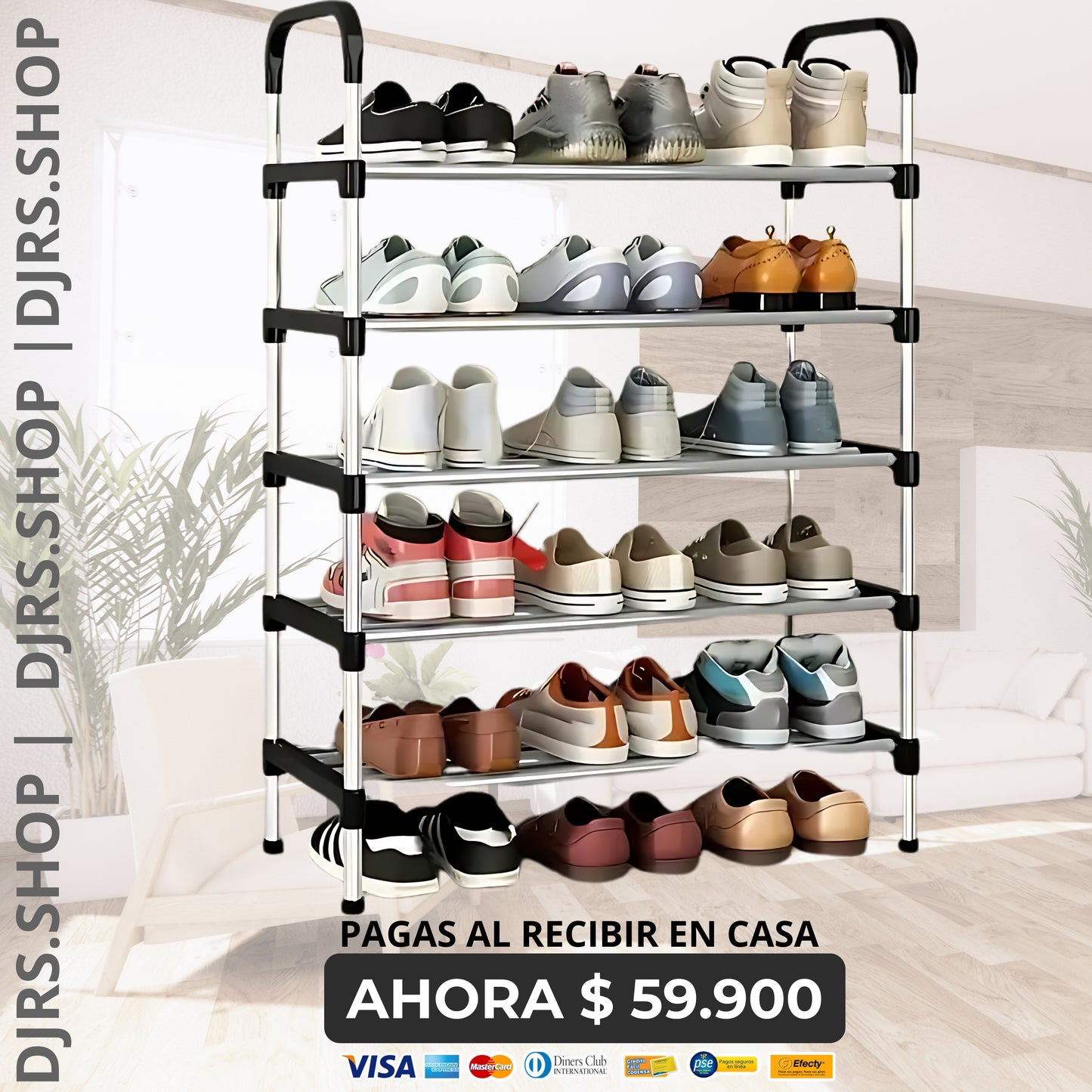 ✨Organizador Zapatero 5 Niveles – Ahorra Espacio y Mantén tu Hogar Ordenado 👟🗄️