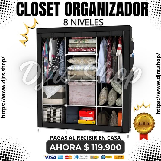 🛍️✨ Closet Organizador De Ropa 88130 - Ahorra Espacio y Ordena Tu Hogar 🧺🚪