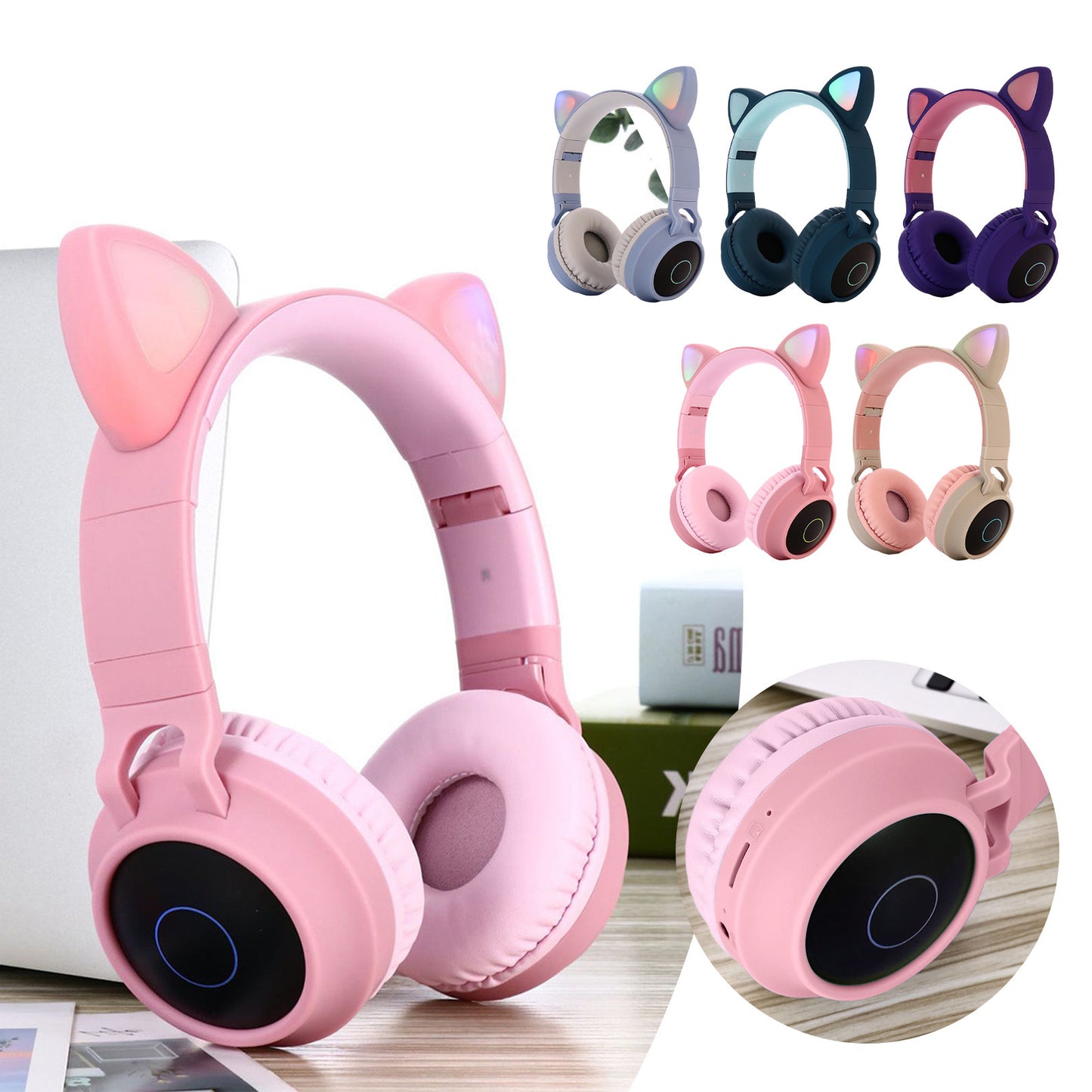 🎧🐱 Auriculares BT028C Cute Cat Ear Bluetooth 5.0 – ¡Calidad de Sonido y Estilo! 🎶✨